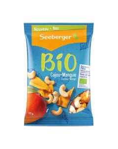 Смесь обжаренных ядер кешью и сушеного манго БИО 110 г Seeberger
