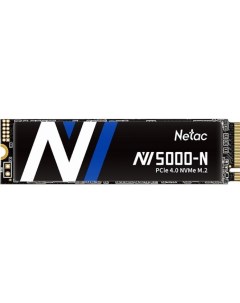 Накопитель SSD M 2 2280 NT01NV5000N 2T0 E4X NV5000 2TB PCIe Gen4 4 NVMe 1 4 5000 4400MB s IOPS 600K  Netac