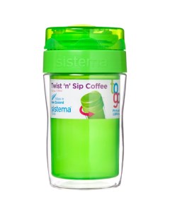 Термокружка Sistema To Go Twist n Sip Coffee 315мл Green 21477 To Go Twist n Sip Coffee 315мл Green 
