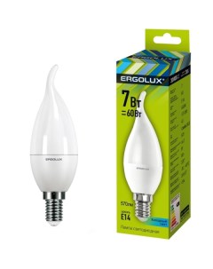 Лампа Ergolux LED CA35 7W E14 4K LED CA35 7W E14 4K