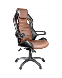 Кресло компьютерное игровое Helmi HL S03 Drift черно коричнево оранжевый HL S03 Drift черно коричнев