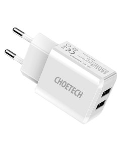 Сетевое зарядное устройство USB Choetech C0030EU WH C0030EU WH