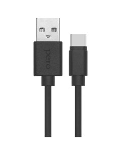 Кабель USB Type C Pero DC 03 Type C 2А 2м черный PRDC 03TC2MB DC 03 Type C 2А 2м черный PRDC 03TC2MB Péro