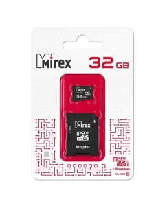 Карта памяти SDHC Micro Mirex microSDHC с адаптером 32GB UHS I U1 class 10 microSDHC с адаптером 32G