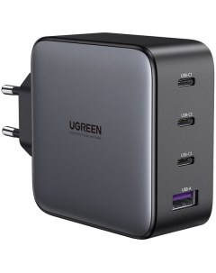 Сетевое зарядное устройство USB uGreen USB A 3 USB C 100W GaN Tech Fast Charger 40747 USB A 3 USB C  Ugreen
