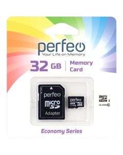 Карта памяти SDHC Micro Perfeo 32GB High Capacity Class 10 PF32GMCSH10A 32GB High Capacity Class 10 