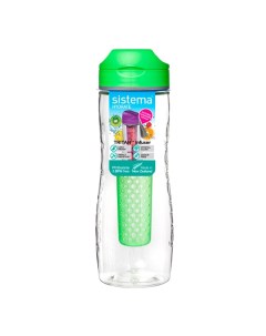 Бутылка для воды Sistema Hydrate Tritan Infuser 800мл Green 660 Hydrate Tritan Infuser 800мл Green 6