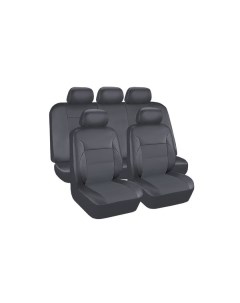 Чехлы для автомобильных сидений Kraft KT 835642 Luxury экокожа серый KT 835642 Luxury экокожа серый Крафт