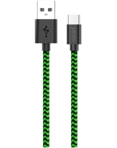 Кабель USB Type C Pero DC 04 micro USB 2А 1м Green black PRDC 04MU1MGB DC 04 micro USB 2А 1м Green b Péro