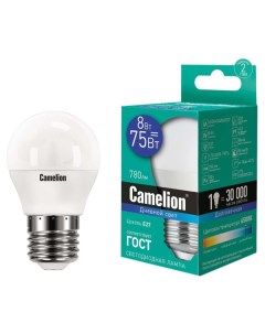 Лампа Camelion LED8 G45 865 E27 10 штук LED8 G45 865 E27 10 штук