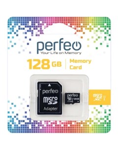 Карта памяти SDXC Micro Perfeo 128GB Class10 UHS 1 без адаптера PF128GMCSX10U1 128GB Class10 UHS 1 б