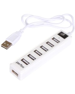 Адаптер Perfeo USB HUB 7 Port PF H034 White PF_C3226 USB HUB 7 Port PF H034 White PF_C3226
