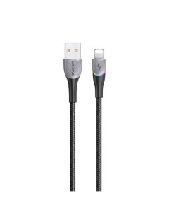 Кабель Usams US SJ541 USB Lightning 2 4А подсвет нейлон 1 2 m черный US SJ541 USB Lightning 2 4А под