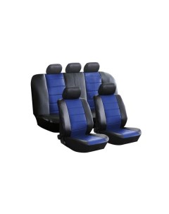 Чехлы для автомобильных сидений Kraft KT 835624 Fashion экокожа черный синий KT 835624 Fashion экоко Крафт
