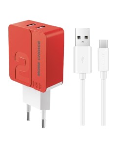 Сетевое зарядное устройство USB More Choice NC46a 1м Red NC46a 1м Red More choice