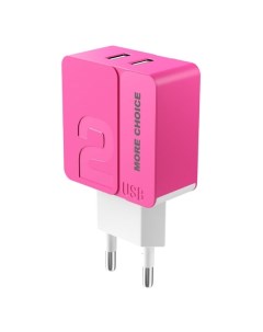 Сетевое зарядное устройство USB More Choice NC46 Pink NC46 Pink More choice