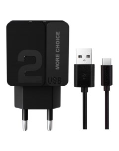 Сетевое зарядное устройство USB More Choice NC46a 1м Black Black NC46a 1м Black Black More choice