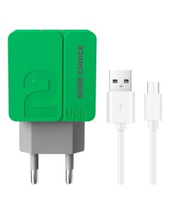 Сетевое зарядное устройство USB More Choice NC46m 1м Green NC46m 1м Green More choice