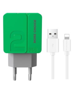 Сетевое зарядное устройство USB More Choice NC46i 1м Green NC46i 1м Green More choice