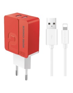 Сетевое зарядное устройство USB More Choice NC46i 1м Red NC46i 1м Red More choice