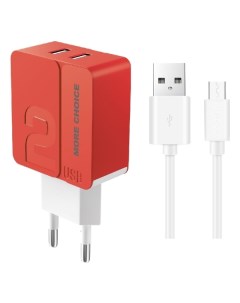 Сетевое зарядное устройство USB More Choice NC46m 1м Red NC46m 1м Red More choice