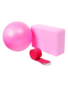Набор для йоги Sangh блок ремень мяч 2579466 розовый блок ремень мяч 2579466 розовый