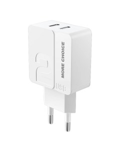 Сетевое зарядное устройство USB More Choice NC46 White White NC46 White White More choice