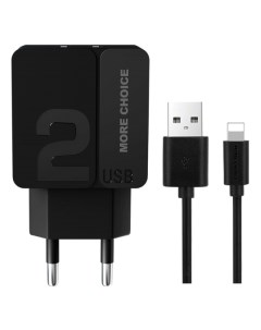 Сетевое зарядное устройство USB More Choice NC46i 1м Black Black NC46i 1м Black Black More choice