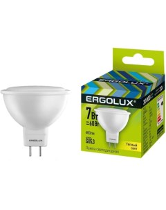 Лампа Ergolux LED JCDR 7W GU5 3 3K 10 штук LED JCDR 7W GU5 3 3K 10 штук