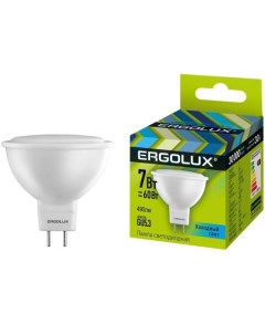 Лампа Ergolux LED JCDR 7W GU5 3 4K 10 штук LED JCDR 7W GU5 3 4K 10 штук