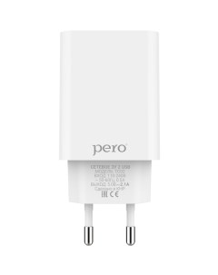 Сетевое зарядное устройство USB Pero TC02 2USB 2 1A белый ТС02W2A TC02 2USB 2 1A белый ТС02W2A Péro