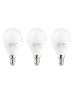 Лампа Rexant GL 11 5 Вт E14 1093 Лм 6500 K 3 шт GL 11 5 Вт E14 1093 Лм 6500 K 3 шт