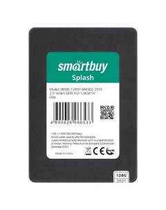 SSD накопитель Smartbuy Splash 128GB SBSSD 128GT MX902 25S3 Splash 128GB SBSSD 128GT MX902 25S3