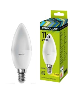 Лампа Ergolux LED C35 11W E14 3K 10 штук LED C35 11W E14 3K 10 штук