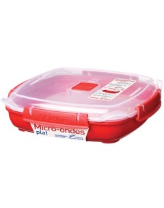 Контейнер для продуктов Sistema Microwave Plate 880мл Red 1105 Microwave Plate 880мл Red 1105