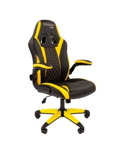 Кресло компьютерное игровое Chairman Game 15 экокожа черный желтый Game 15 экокожа черный желтый