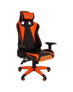 Кресло компьютерное игровое Chairman Game 44 экокожа черный оранжевый Game 44 экокожа черный оранжев