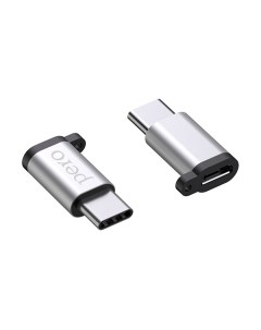 Переходник Pero AD01 TYPE C TO MICRO USB серебристый PRAD01TMSR AD01 TYPE C TO MICRO USB серебристый Péro