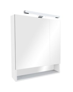 Зеркало шкаф Gap 80 белый матовый с подсветкой Roca