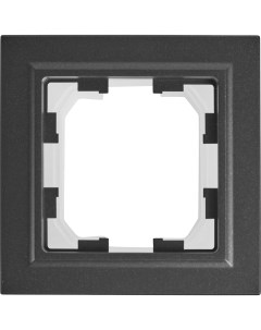 Рамка для розеток и выключателей Brite 1 пост IP44 цвет черный Iek