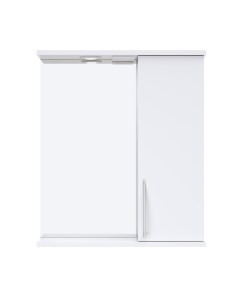 Шкаф зеркальный подвесной Краков с подсветкой 50x72 см цвет белый Без бренда