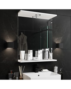 Зеркало Руан с подсветкой 75x63 2 см цвет белый Без бренда