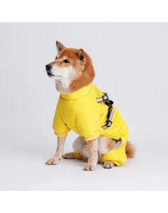 Комбинезон со шлейкой для собак 2XL желтый Petmax