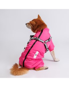 Комбинезон со шлейкой для собак 3XL розовый девочка Petmax
