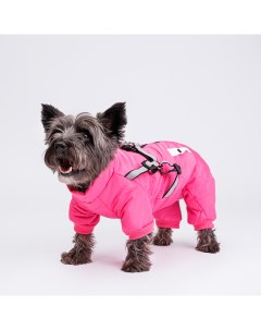 Комбинезон со шлейкой для собак XL розовый девочка Petmax