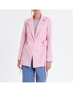 Розовый пиджак с поясом One week