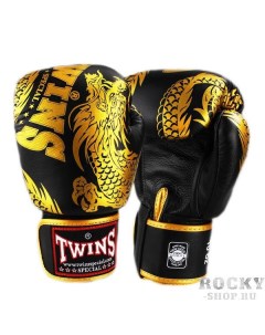 Боксерские перчатки TWINS FBGV 49 New Dragon Black Gold 10 OZ Twins special