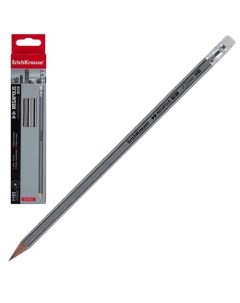 Чернографитный шестигранный карандаш с ластиком ErichKrause Megapolis HB Erich krause