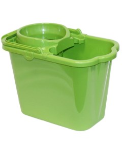 Ведро пластик 9 5 л ярко зеленое с отжимом хозяйственное со сливом М 2421 Idea