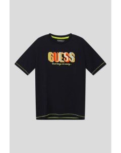 Хлопковая футболка с логотипом Guess